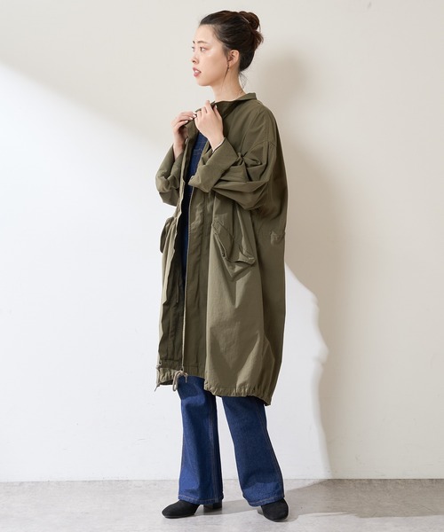 「SHENERY」 モッズコート FREE グレー レディース_画像4