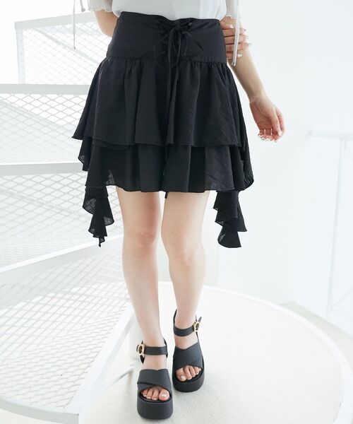 MAJESTIC LEGON（マジェスティックレゴン） スカート サイドラッフル