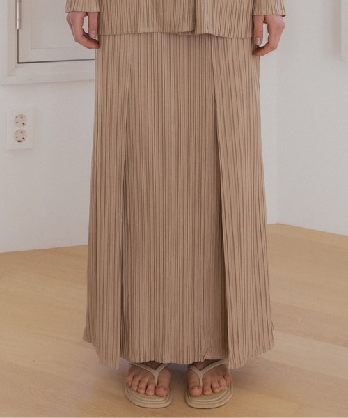ロング スカート 「Gongdid Design」 Pleated maxi skirt プリーツ