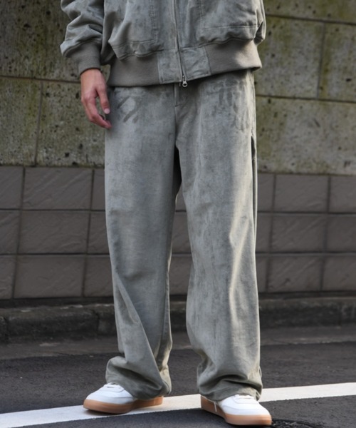 SUPERTHANKS（スーパーサンクス） パンツ スエード、合成皮革 ワイド