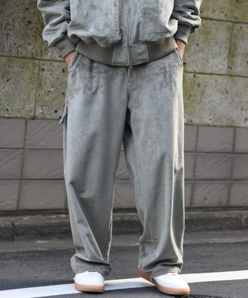 SUPERTHANKS（スーパーサンクス） パンツ スエード、合成皮革 ワイド