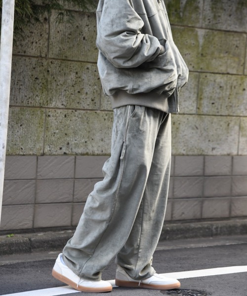 SUPERTHANKS（スーパーサンクス） ワイドパンツ パンツ スエード、合成