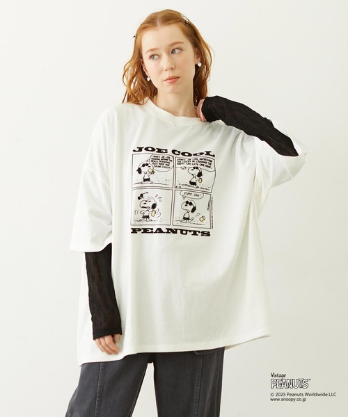 PEANUTS tシャツ 半袖 MILKFED. × PEANUTS JOE COOL COMIC BIG S/S TEE