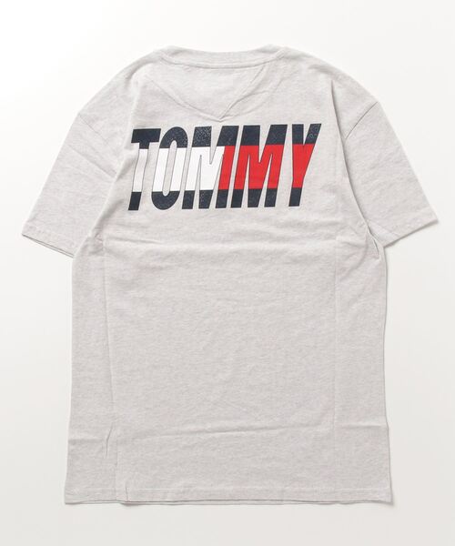 「TOMMY JEANS」 半袖Tシャツ MEDIUM グレー メンズ
