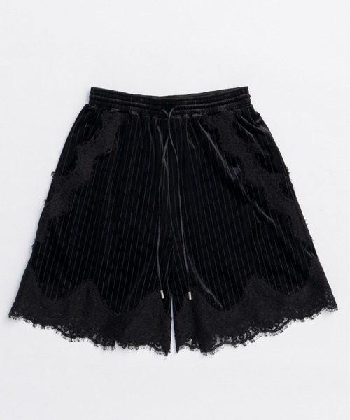 MAISON SPECIAL（メゾンスペシャル） パンツ Hem Lace Velour Shorts