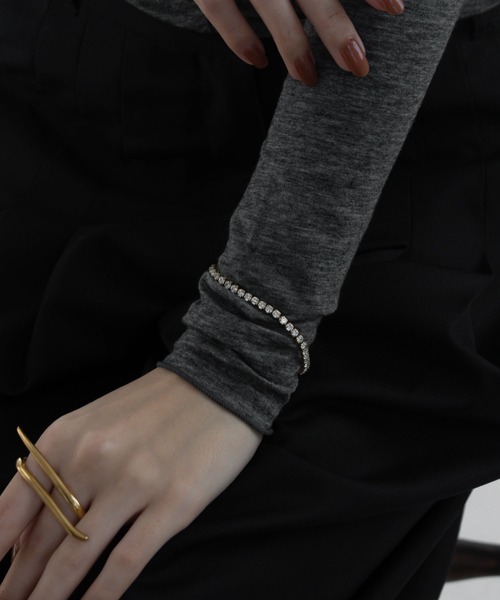 ブレスレット 金属アレルギー対応 クリスタルテニスブレスレット レディース | abaskdesign | 04