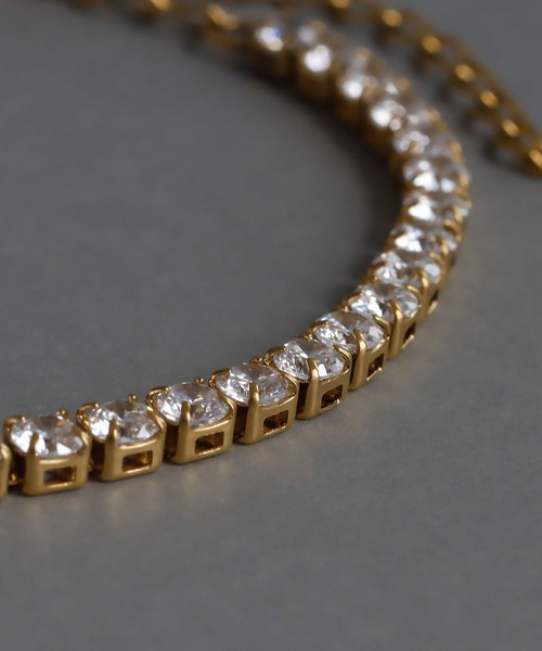 ブレスレット 金属アレルギー対応 クリスタルテニスブレスレット レディース | abaskdesign | 08