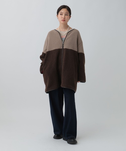 LEPSIM（レプシィム） コート アウター 切り替えライトボアコート