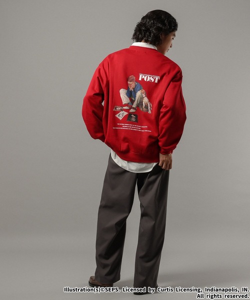 Buzz Rickson’s / スウェット/L/コットン/RED/無地 RAGEBLUE（レイジブルー） トレーナー スウェット 「THE SATURDAY