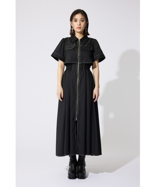 「rienda」 半袖ワンピース MEDIUM ライトブルー レディース_画像6