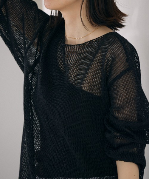 「BABYLONE」 長袖ニット フリー ピンク レディース_画像7