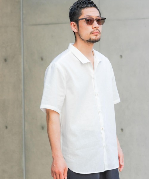 「URBAN RESEARCH ROSSO MEN」 半袖シャツ LARGE ブラック メンズ_画像2