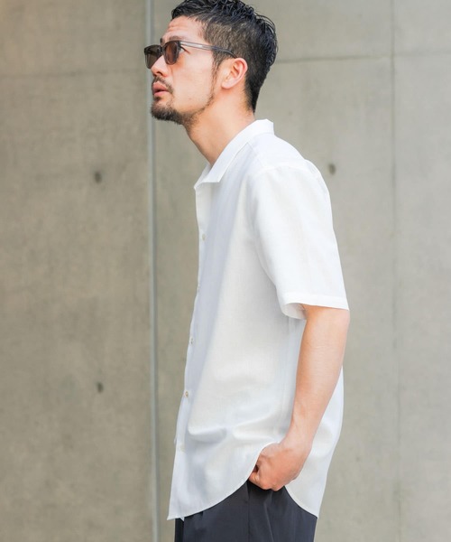 「URBAN RESEARCH ROSSO MEN」 半袖シャツ LARGE ブラック メンズ_画像5