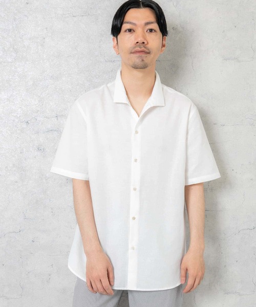 「URBAN RESEARCH ROSSO MEN」 半袖シャツ LARGE ブラック メンズ_画像8