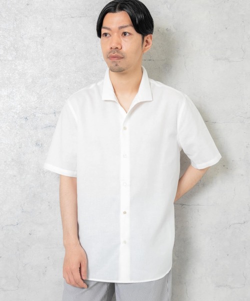 「URBAN RESEARCH ROSSO MEN」 半袖シャツ LARGE ブラック メンズ_画像9