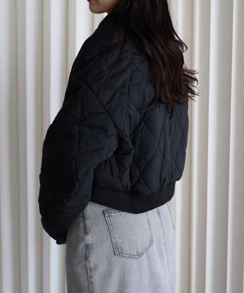 YENNA ダウンコート ダウンジャケット キルティング中綿ショートリブ