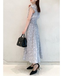 「LILY BROWN」 半袖ワンピース 0 ベージュ レディースの画像9