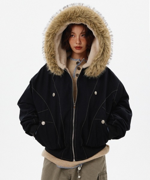 mushwear（マッシュウェア） ブルゾン アウター ボリュームファー