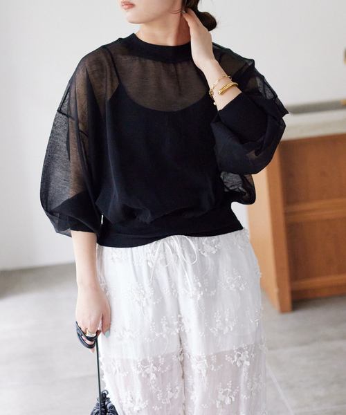 SLOBE IENA（スローブイエナ） ニットカーディガン FREE オレンジ