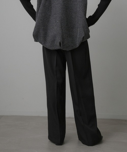 Floran スラックス パンツ ツイル タック パンツ レディース