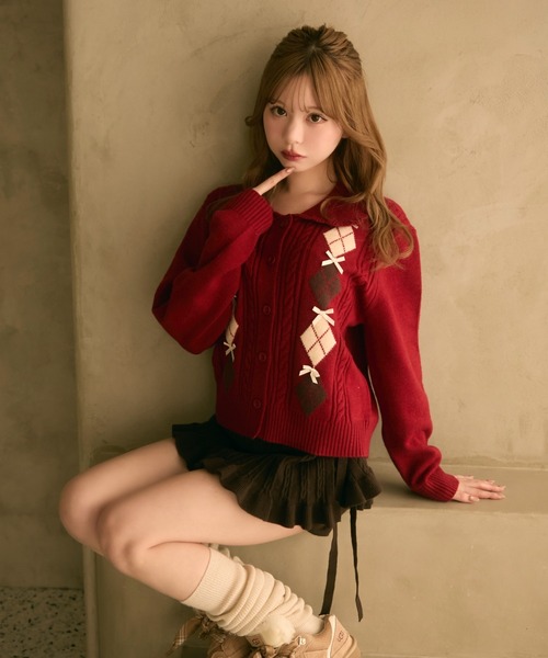 TITTY＆CO.（ティティーアンドコー） カーディガン リボン付き