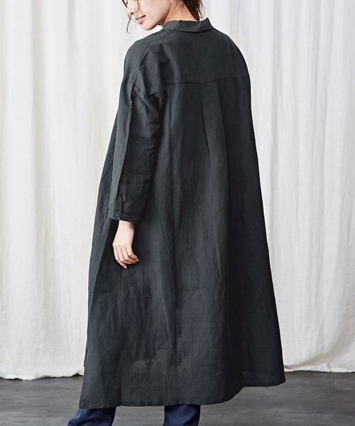 「CALINER」 シャツワンピース M レッド レディース_画像3