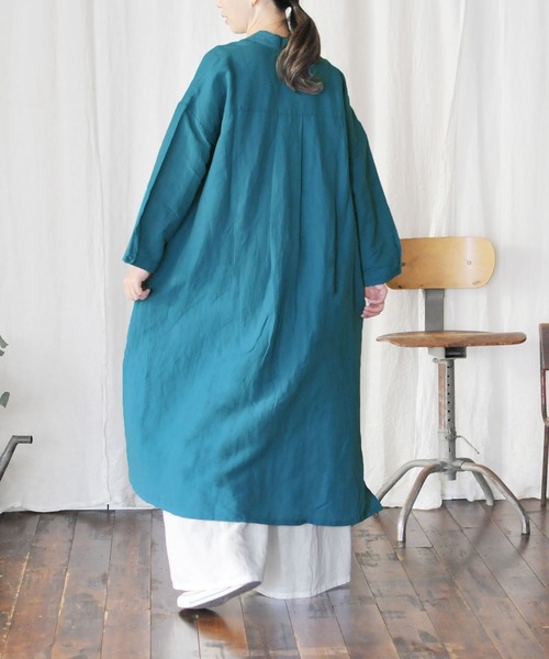 「CALINER」 シャツワンピース M レッド レディース_画像8