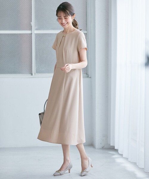 「ANY SIS」 半袖ワンピース 2 ネイビー レディース_画像3