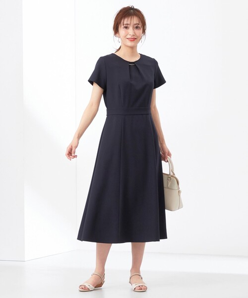 「ANY SIS」 半袖ワンピース 2 ネイビー レディース_画像7