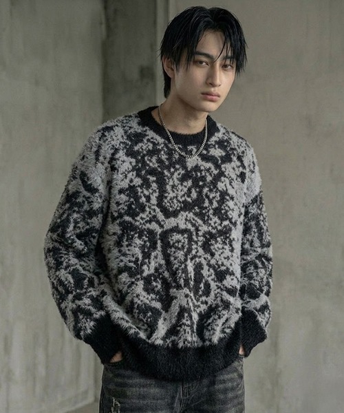 MONOCHROME セーター ニット Monochrome Jacquard Loose Knit
