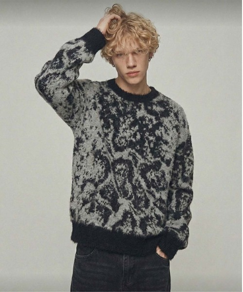 MONOCHROME セーター ニット Monochrome Jacquard Loose Knit