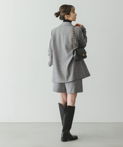 NOBLE（ノーブル） パンツ ネップツイードショートパンツ レディース