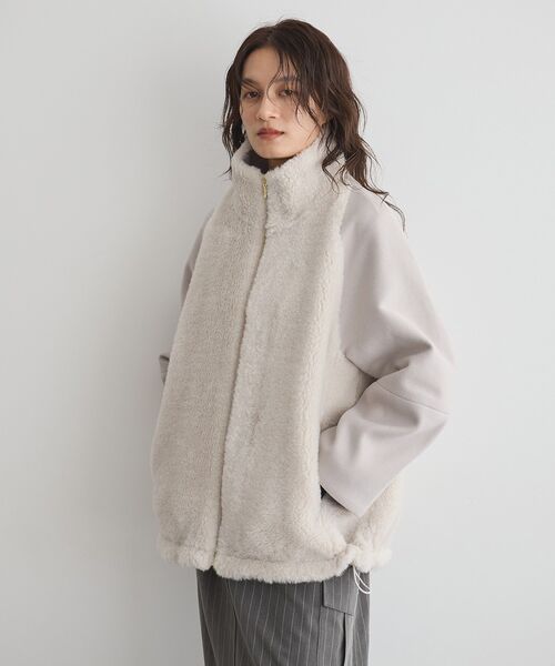 ボアショートコート コート アウター ヘイジーボアショートコート レディース : ZOZOTOWN