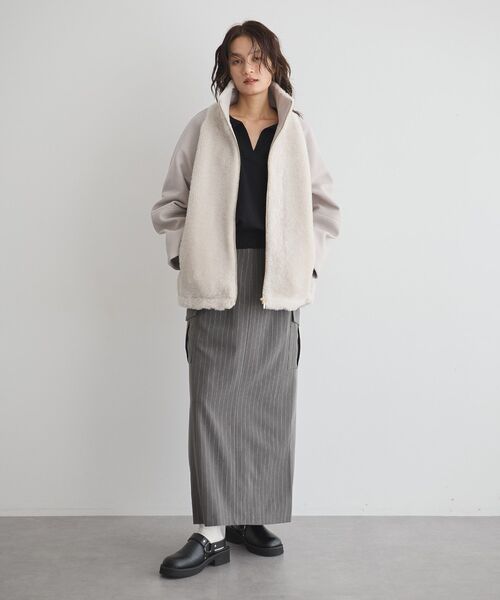 コート アウター ヘイジーボアショートコート レディース : ZOZOTOWN