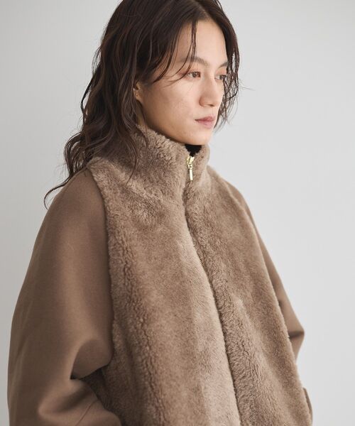 コート アウター ヘイジーボアショートコート レディース : ZOZOTOWN