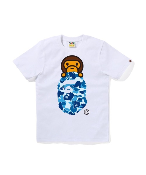 A BATHING APE（アベイシングエイプ） tシャツ ABC CAMO MILO ON APE