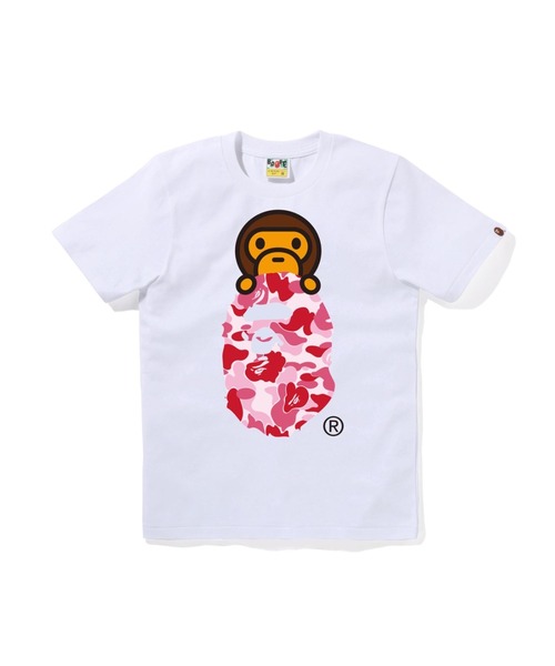 A BATHING APE（アベイシングエイプ） tシャツ ABC CAMO MILO ON APE