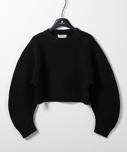 「me+em select」 長袖ニット FREE ブラック レディース_画像2