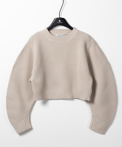 「me+em select」 長袖ニット FREE ブラック レディース_画像3