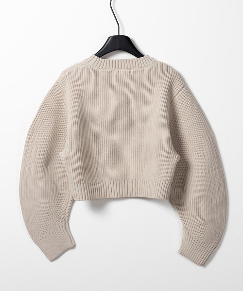 「me+em select」 長袖ニット FREE ブラック レディース_画像4