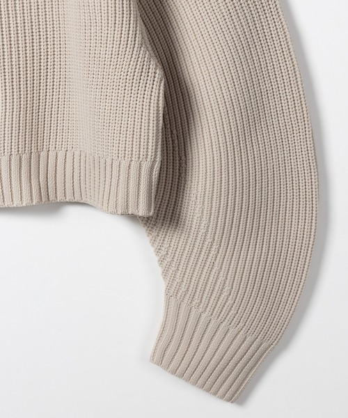 「me+em select」 長袖ニット FREE ブラック レディース_画像5