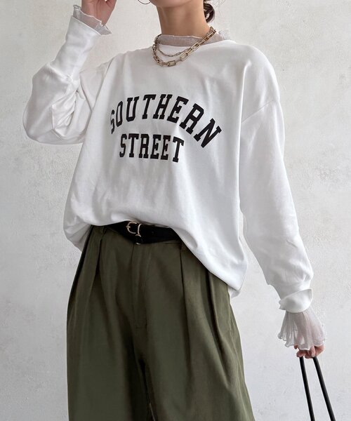 DouDou（ドゥドゥ） tシャツ 「WEB限定」フロッキーロゴレイヤード