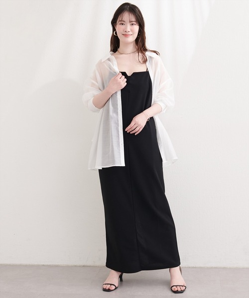naco☆ few キャミワンピース natural couture ワンピース カットジョーゼットナローキャミ