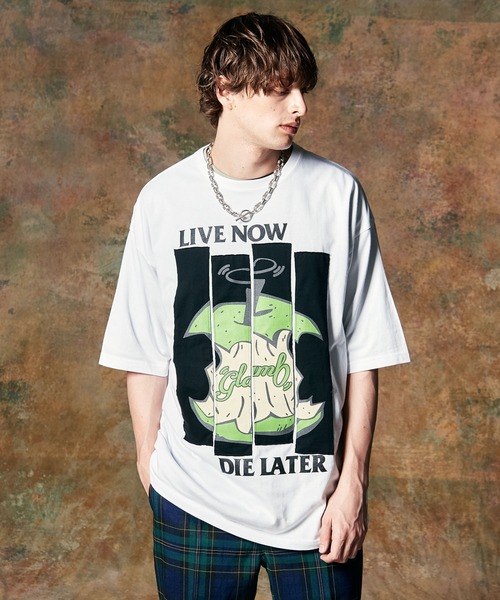 「glamb」 半袖Tシャツ M ホワイト メンズの画像