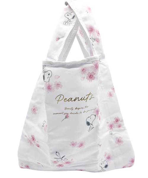 PEANUTS エコバッグ PEANUTS/ピーナッツ さくらシリーズ エコバッグM