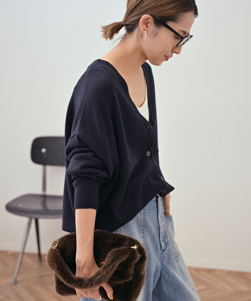 【N’☆さま】フレームワーク ウール ニット カーディガン FRAMeWORK（フレームワーク） ニットカーディガン FREE グレー