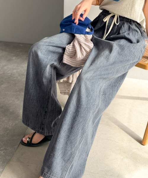 Java ワイドパンツ ジーンズ デニム デニムパンツ ジャバコラボ