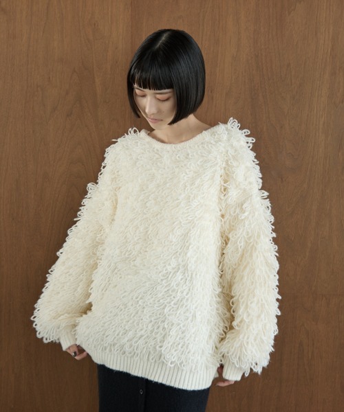 「AIC.」 長袖ニット FREE アイボリー レディース_画像3