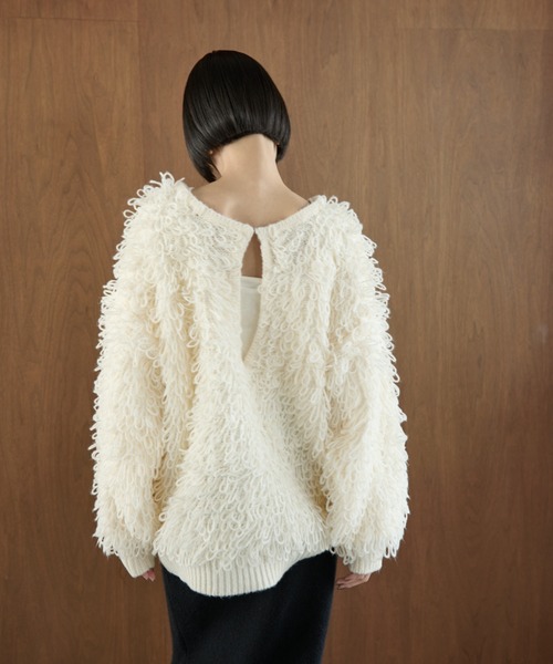 「AIC.」 長袖ニット FREE アイボリー レディース_画像6