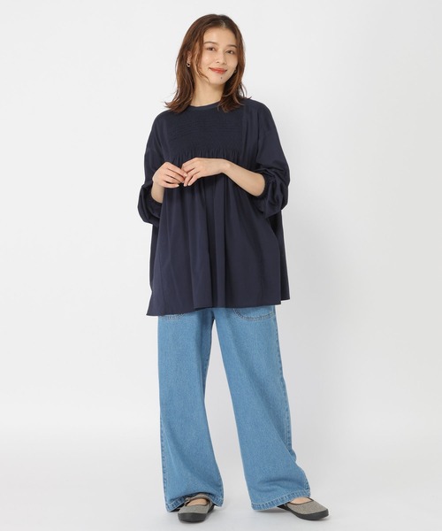 「studio CLIP」 長袖チュニック FREE イエロー レディース_画像3